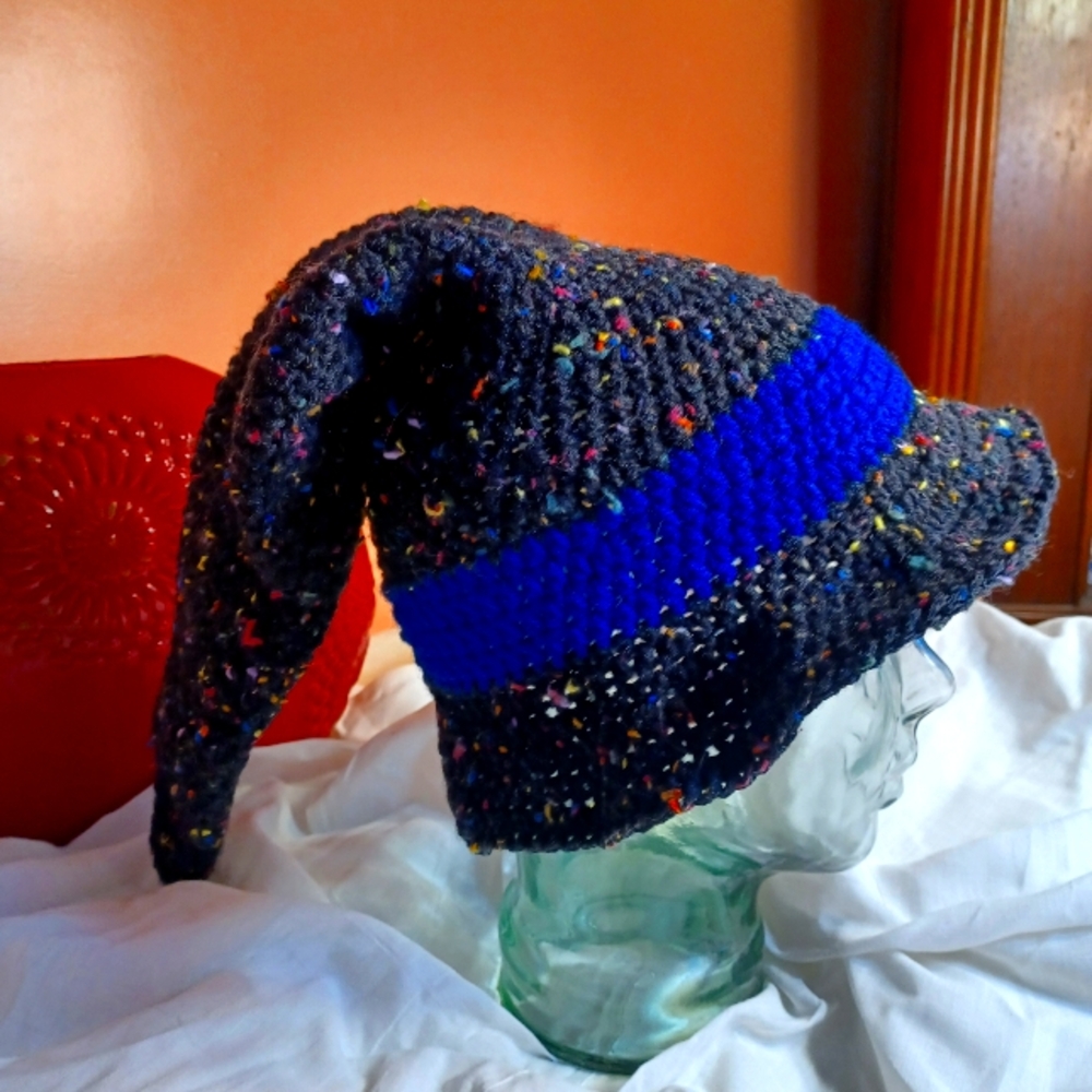 Handmade Children's Wizard style crochet hat. Sz. Medium-Large Children's